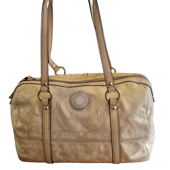 Coach Tan Leather Shoulder Bag - Picture 1 of 8